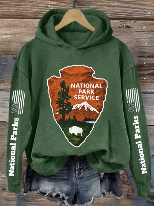 Women's Protect Our National Parks Hot Spots Print Hoodie