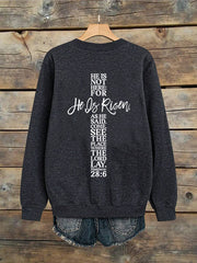 Women's A Lot Can Happens In 3 Days He Is Risen Print Sweatshirt