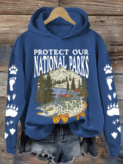 Women's Protect Our National Parks Printed Sweatshirt