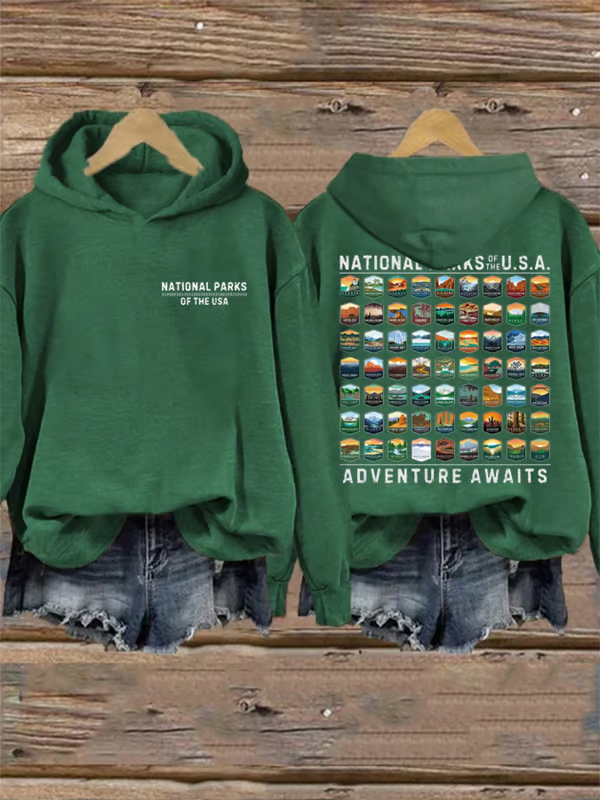 Women's National Parks Heat Transfer Hooded Sweatshirt