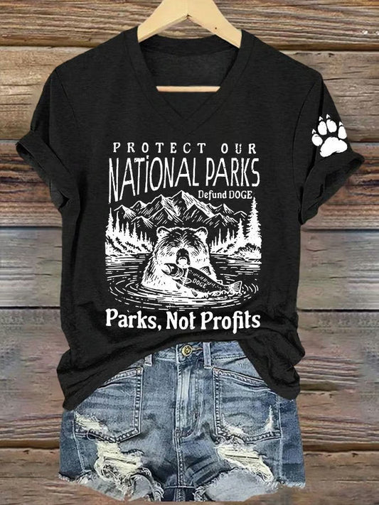 Women's Protect Our National Parks Printed T-Shirt