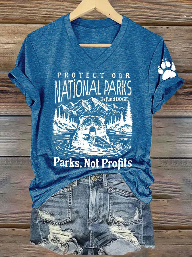 Women's Protect Our National Parks Printed T-Shirt