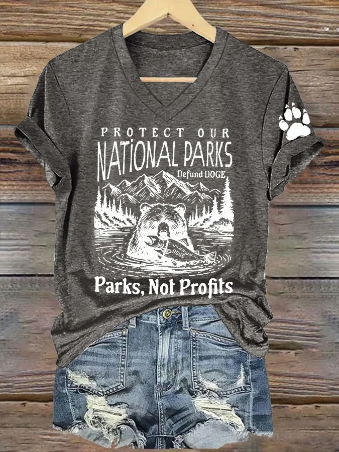 Women's Protect Our National Parks Printed T-Shirt