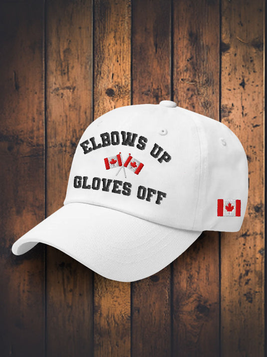 Unisex Canada Elbows Up Gloves Off Printed Hat