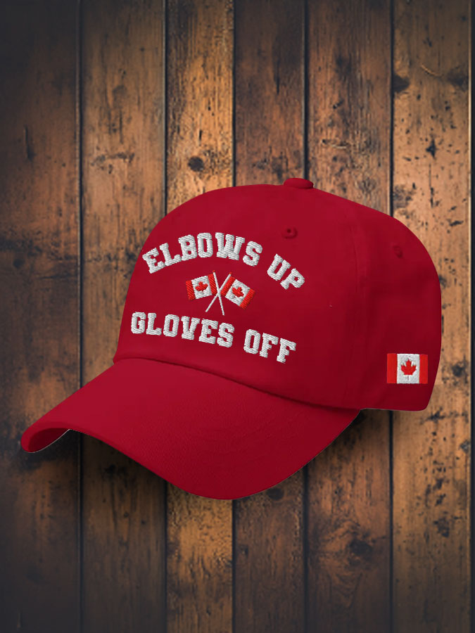 Unisex Canada Elbows Up Gloves Off Printed Hat