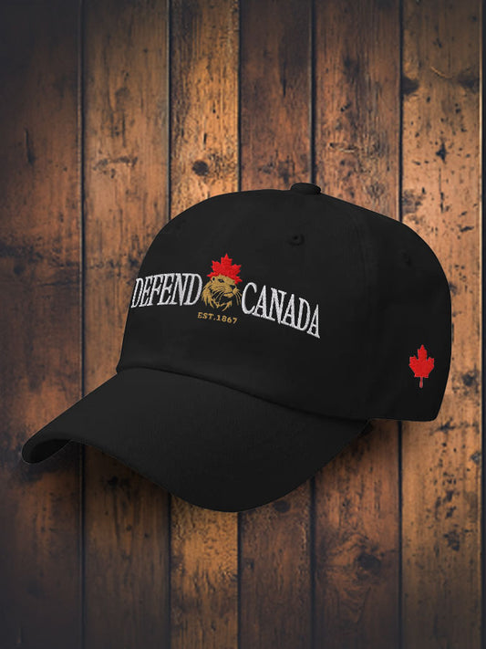 Unisex Beaver Defend Canada Flag Hat