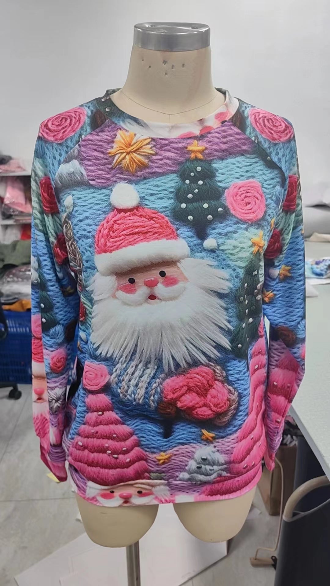 Women's Santa Claus print sweatshirt