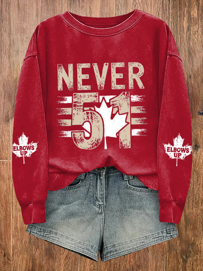 Women's Canada Never 51 Printed Long Sleeve Sweatshirt