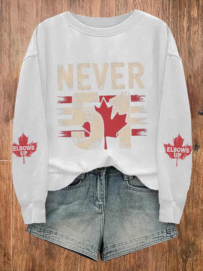 Women's Canada Never 51 Printed Long Sleeve Sweatshirt