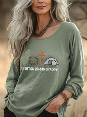 Women's Easter Faith A Lot Can Happen In 7 Days Printed Top