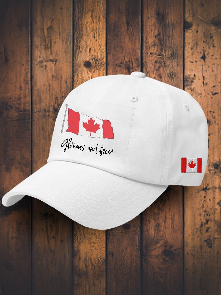 Unisex Canada Gloruous&Free Printed Hat