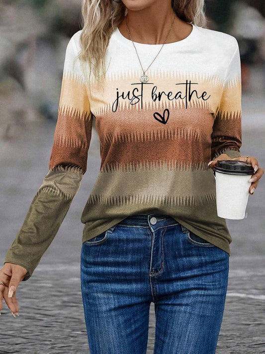 Women's Just Breath Printed Sweatshirt