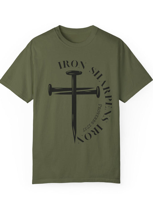 Men's "IRON SHARPENS IRON" printed T-shirt