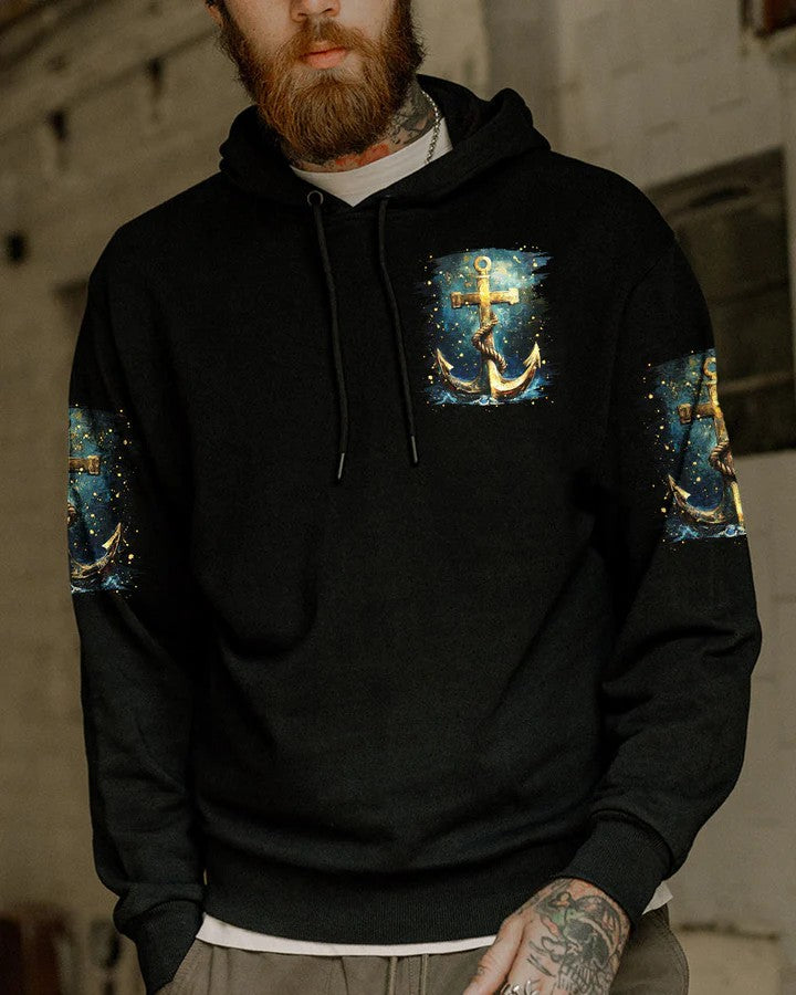 Men's Jesus Is My Anchor Print Hoodie