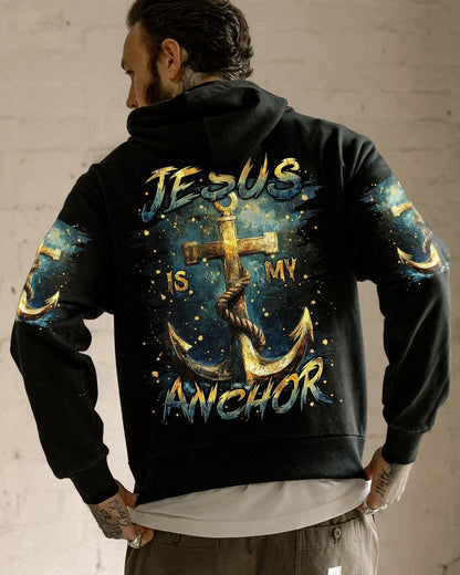 Men's Jesus Is My Anchor Print Hoodie