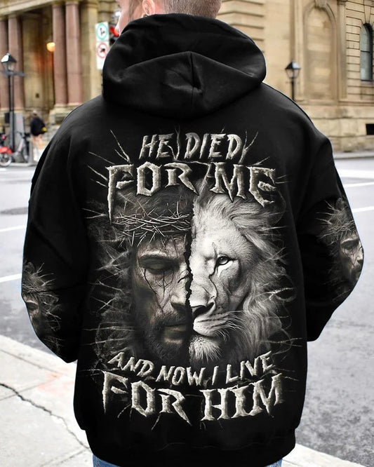 Men's He Died For Me Printed Hoodie