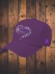 Unisex Alzheimer's Awareness The Heart Will Always Hold What The Mind No Longer Can Printed Hat