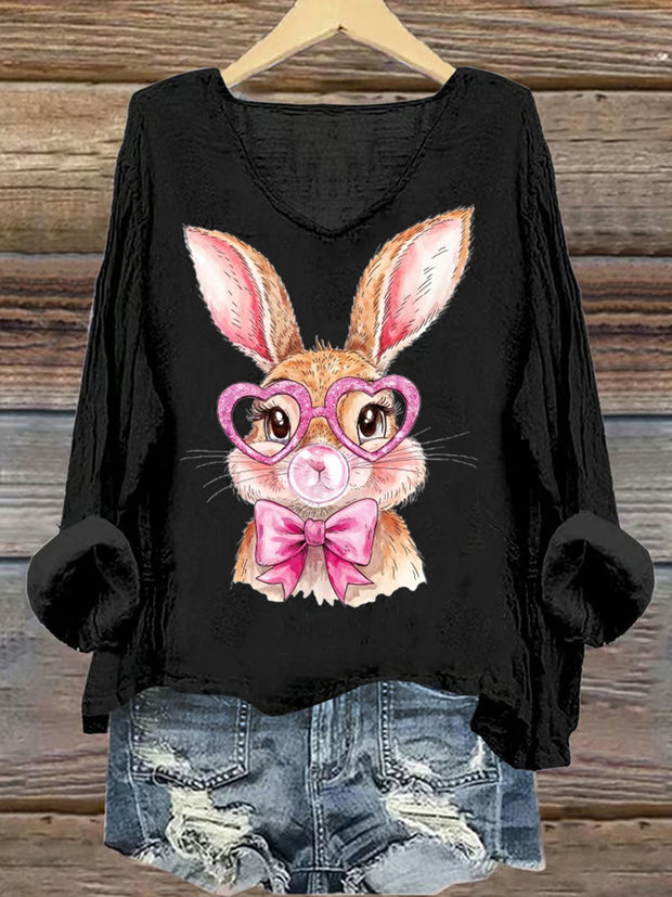 Women's Rabbit Art Print Top