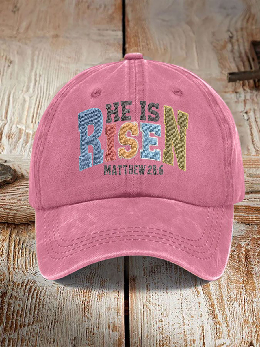 Unisex He Is Risen Print Hat