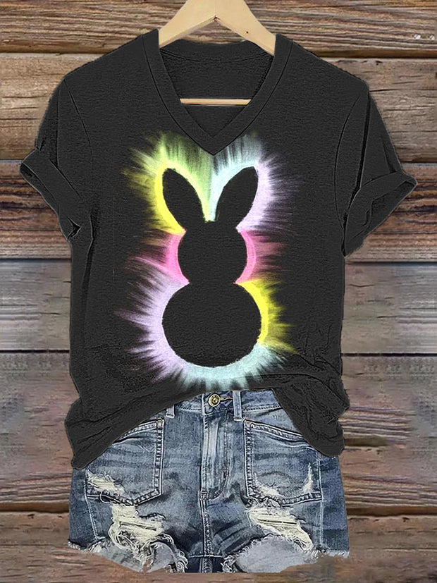 Women's Easter Bunny Print T-Shirt