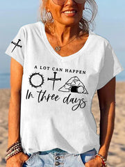 Women's Easter "A lot can happen in three days" print