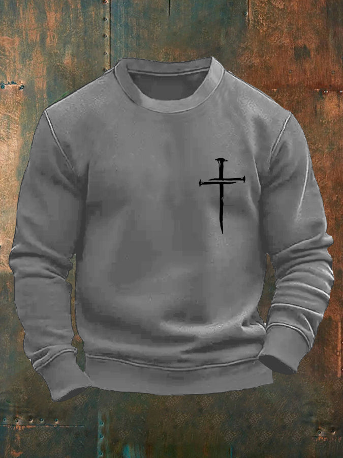 Men's Cross Faith Christian Casual Sweatshirt