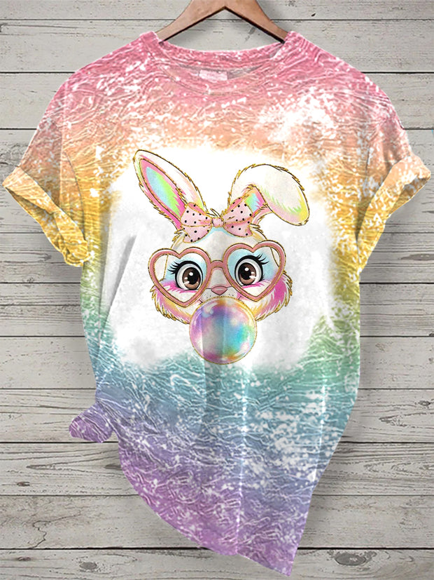 Women's Easter Bunny Print T-Shirt