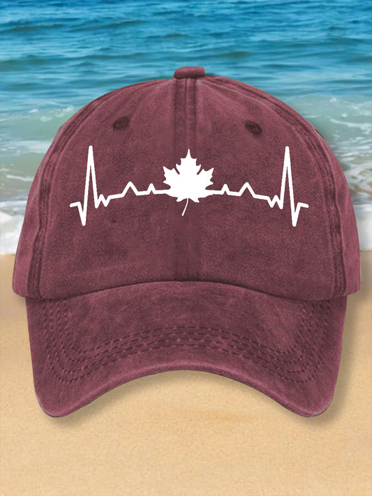 Canadian Maple Leaf ECG Hat