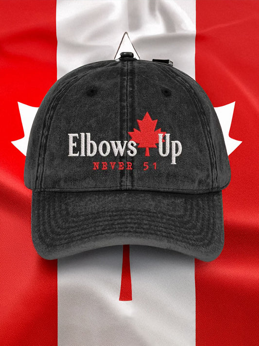 Elbows Up Never 51 Canada Hat