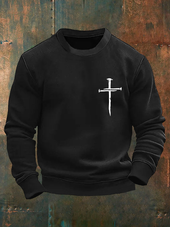 Men's Cross Faith Christian Casual Sweatshirt