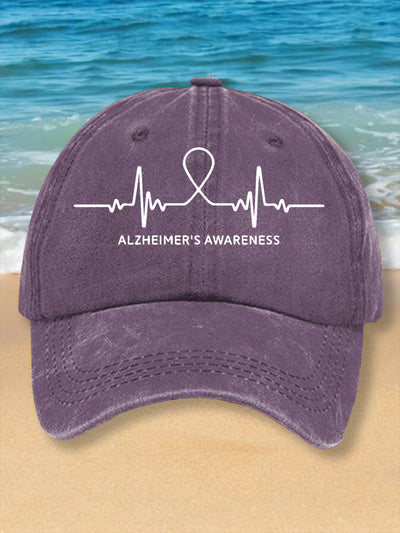 Alzheimer's disease ECG Print Hat