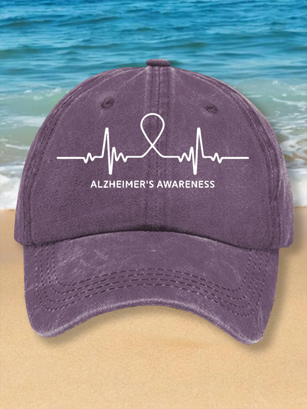 Alzheimer's disease ECG Print Hat