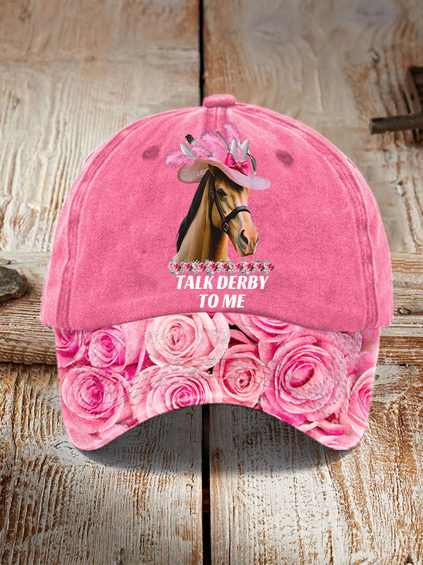 Derby Horse Rose Hat