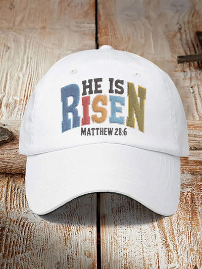 Unisex He Is Risen Print Hat