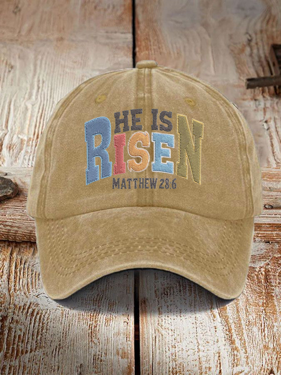 Unisex He Is Risen Print Hat