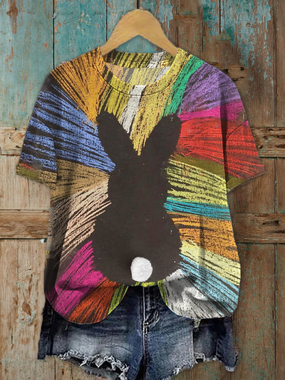 Women's Easter Bunny Print T-Shirt