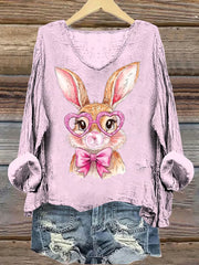 Women's Rabbit Art Print Top