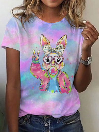 Women's Rabbit Art Print T-Shirt