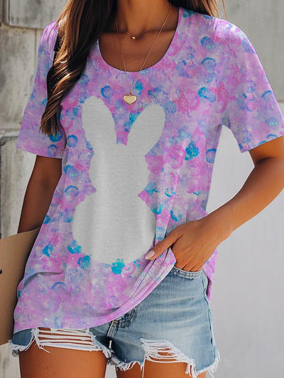 Women's Easter Bunny Print T-Shirt