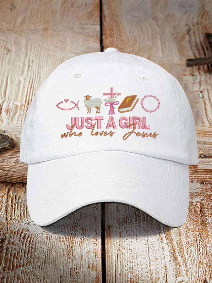 Unisex Just A Girl Who Loves Jesus Print Hat