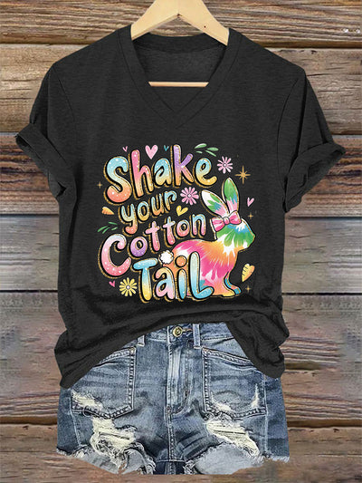 Women's Easter Shake Your Cotton Tail Print T-Shirt