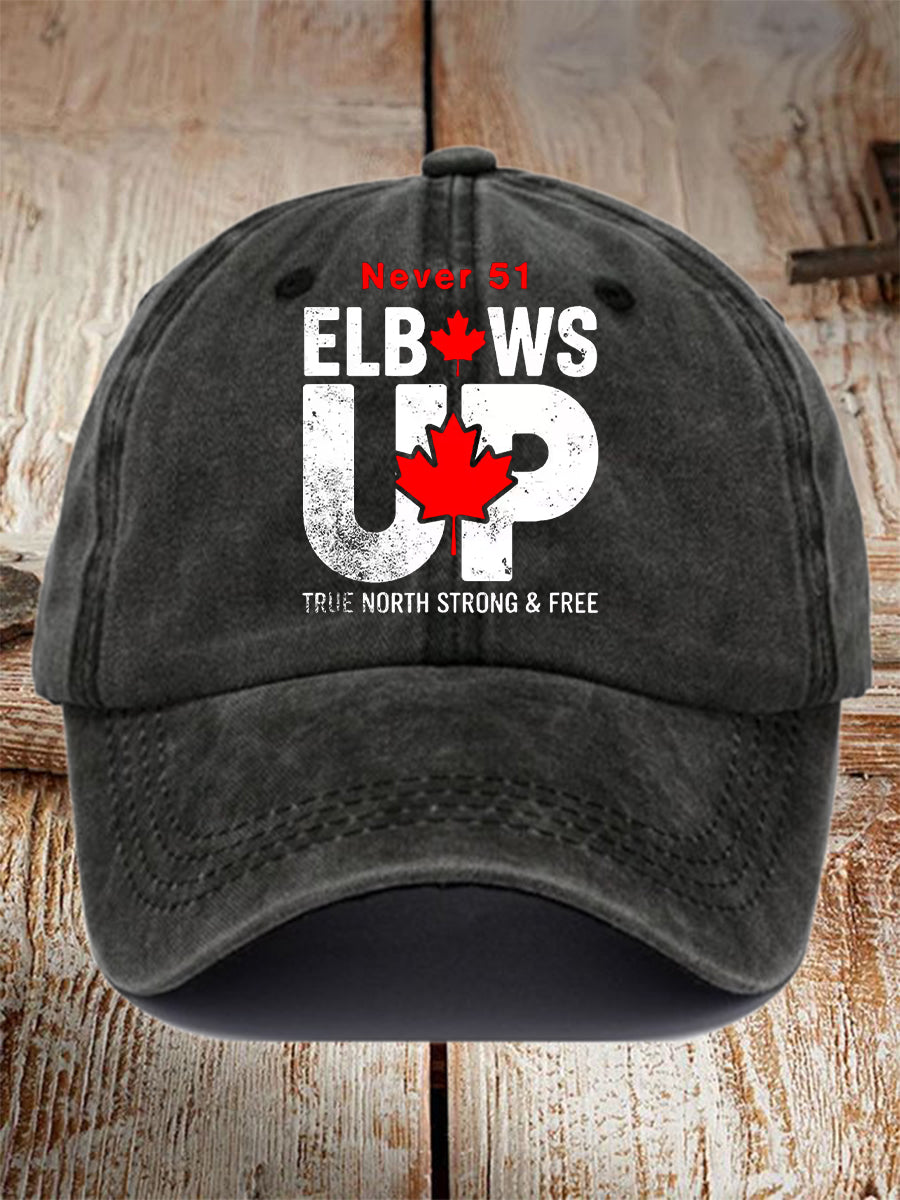 Unisex Canada Elbows Up Never 51st  Print Hat