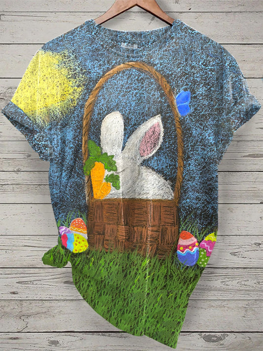 Women's Easter Bunny Print T-Shirt