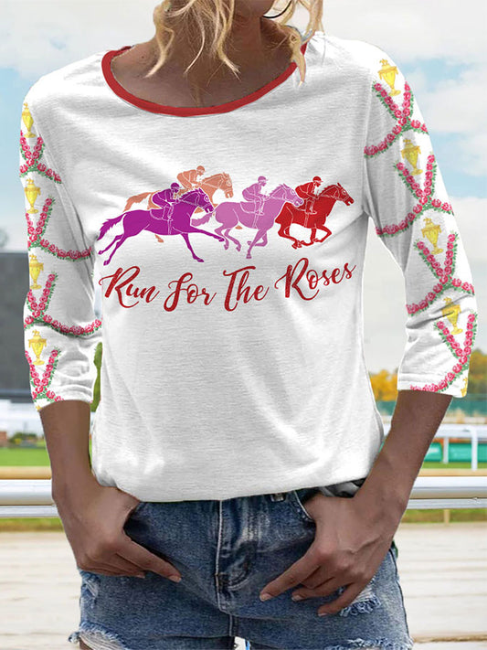 Women's Run for the roses T-shirt