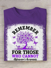 Women's Remember For Those Who Cannot Alzheimer's Awareness Support Tee