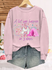 Women's Easter Faith A Lot Can Happen In 3 Days Printed Sweatshirt