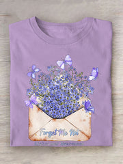 Women's Forget Me Not Alzheimer's Awareness Support Tee