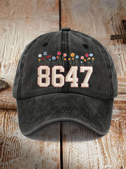 8647 floral hat