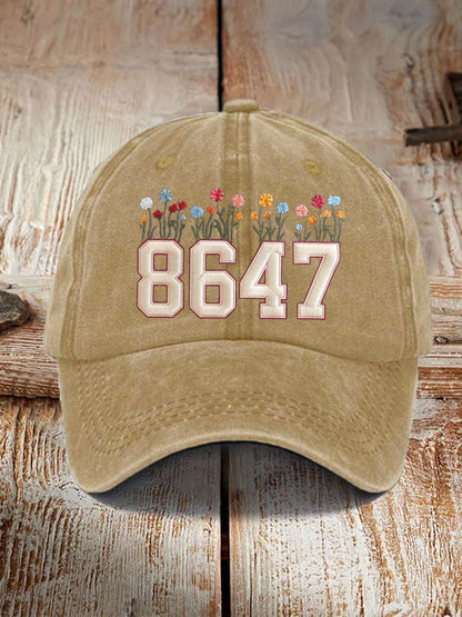 8647 floral hat