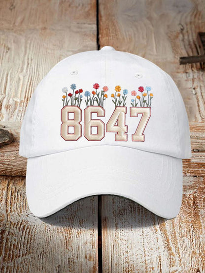 8647 floral hat